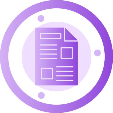 Belge. Web simgesi basit illüstrasyon