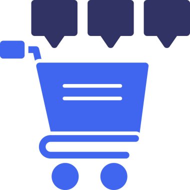 Otomobil ecommerce ekommerce alışveriş simgesi ana hatları biçiminde