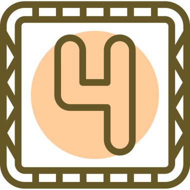 Bir harf simgesinin vektör illüstrasyonu