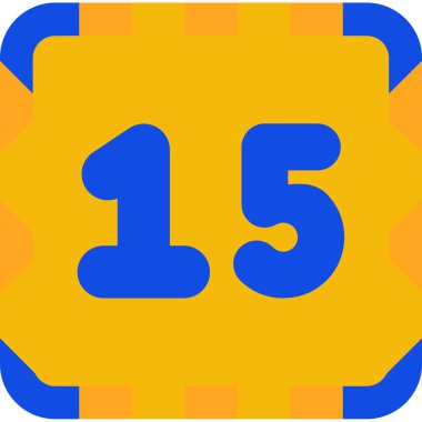 16 numaralı simge, vektör illüstrasyonu