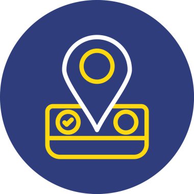 harita simgesinin vektör illüstrasyonu