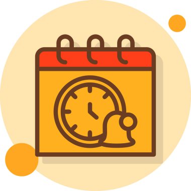 Alarm saati simgesi doldurulmuş ana hatlar biçiminde