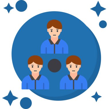 iş insanlar düz simgesi