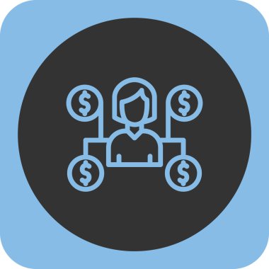 Döviz vektör simge yuvarlak