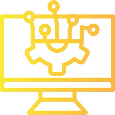 computer monitor icon. simple illustration