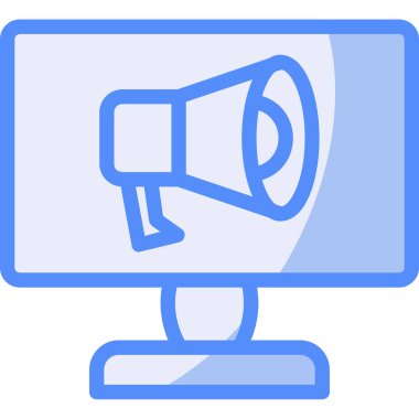 Konuşmacı. Web simgesi basit illüstrasyon