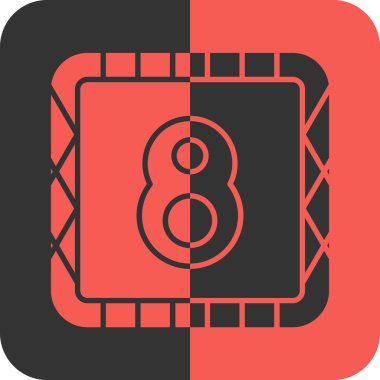 Moda stili izole edilmiş 8 numaralı simge