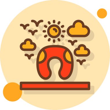 Güneş. Web simgesi basit illüstrasyon