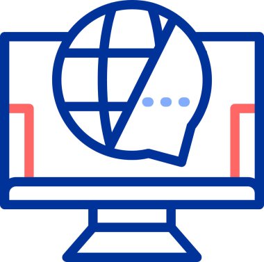 Bilgisayar. Web simgesi, illüstrasyon