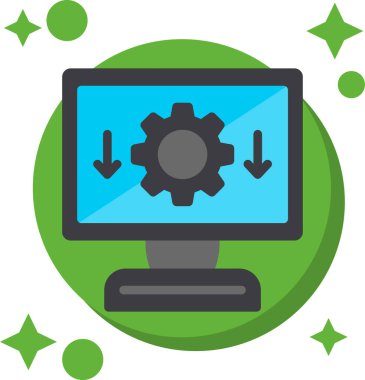 ayar simgesi, vektör illüstrasyonu ayarlanıyor