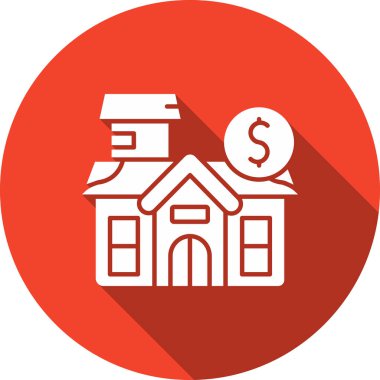 Gayrimenkul düz simge vektörü