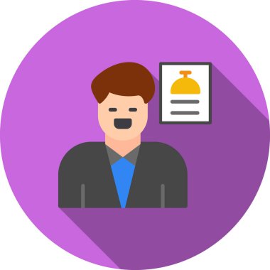 Bir erkek simgesinin vektör illüstrasyonu