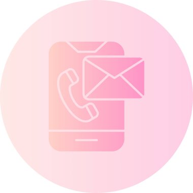 Kırmızı ve beyaz bir telefonun vektör çizimi