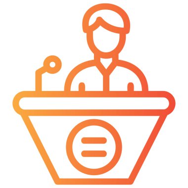 Elinde kahve poşeti olan bir adamın vektör çizimi.