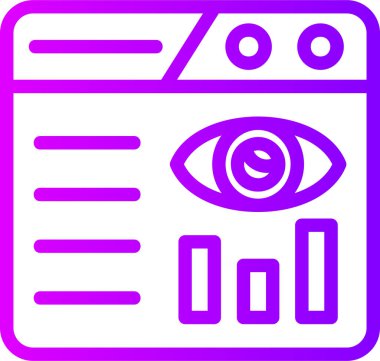 veri analiz web simgesi, vektör illüstrasyonu