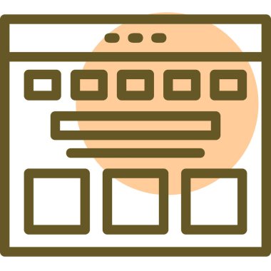 Web sayfası simgesi, basit vektör illüstrasyonu