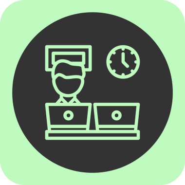 İş simgesinin vektör illüstrasyonu, yönetim kavramı