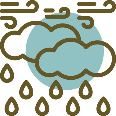 Bulut simgesi vektör illüstrasyonu