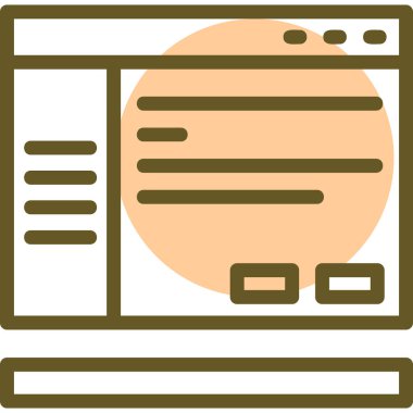 tarayıcı simgesi vektör illüstrasyonu