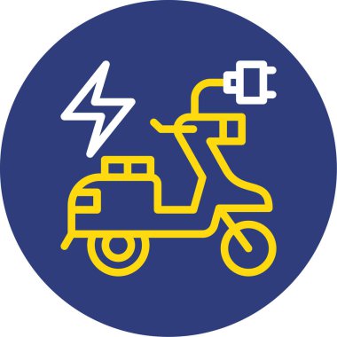 Elektrikli arabanın vektör illüstrasyonu