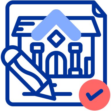 Ev. Web simgesi basit illüstrasyon