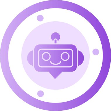 Bir robot simgesinin vektör illüstrasyonu