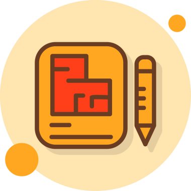 Kalem simgesi, vektör illüstrasyonu