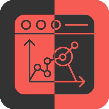 Veri analizi. Web simgesi basit illüstrasyon