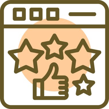 derecelendirme simgesi vektör illüstrasyonu