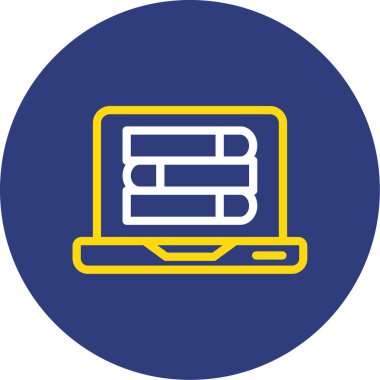 dizüstü bilgisayar web simgesi basit illüstrasyon