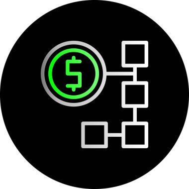 Dolar. Web simgesi basit illüstrasyon