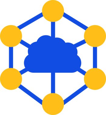 Bulut ağ bağlantı simgesi - ana hat biçimi