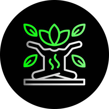 Bir ağaç simgesinin vektör illüstrasyonu