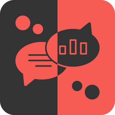 Modern sohbet simgesinin vektör illüstrasyonu