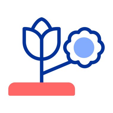 çiçek simgesi, basit vektör illüstrasyonu