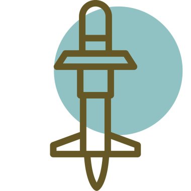 Roket. Web simgesi basit tasarım