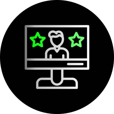 bilgisayar ekran simge vektör çizim