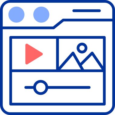 tarayıcı simgesi, vektör illüstrasyonu