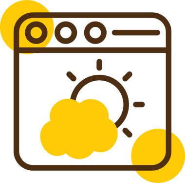 Hava tahminleri web simgesi, basit vektör illüstrasyonu