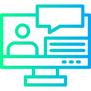 Sohbet simgesi, basit vektör illüstrasyonu