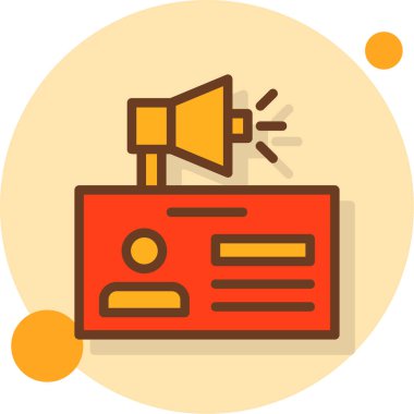 Megafon ikonu vektör illüstrasyonu