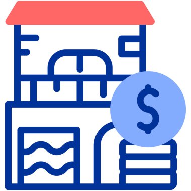 Para için. Web simgesi basit illüstrasyon