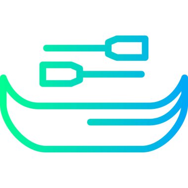 Bir tekne simgesinin vektör illüstrasyonu