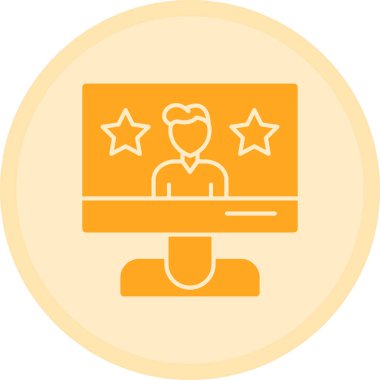 Müşteri İnceleme simgesi, vektör illüstrasyonu