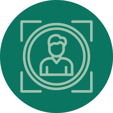 eşsiz kullanıcı profili vektör simgesi