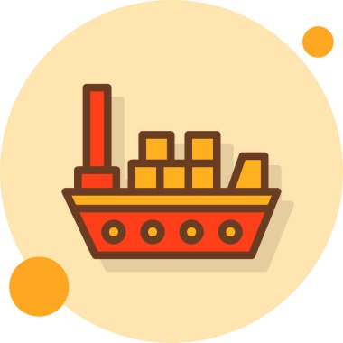 Gemi. Web simgesi basit illüstrasyon