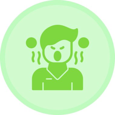 Tıbbi maskeli bir yüzün vektör çizimi