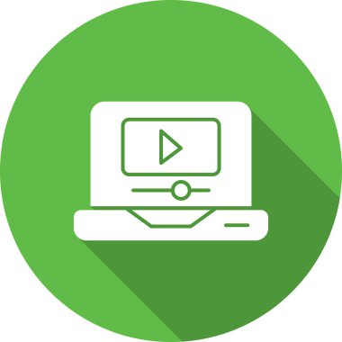 bilgisayar vektör simgesi düz illüstrasyon