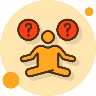 Düşünüyorum. Web simgesi basit illüstrasyon