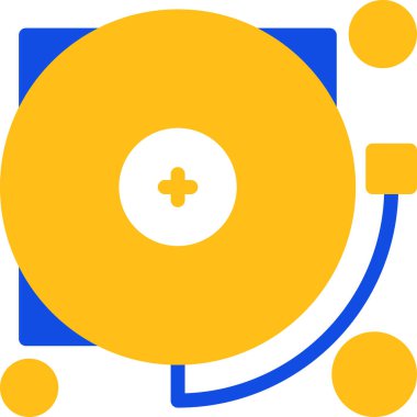 CD mi? Web simgesi basit illüstrasyon